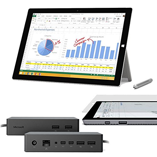 Microsoft 12" 8GB Ram 512GB HD Surface Pro 3 Multi-Touch i7 Tablet + Screen Protector + Dock
