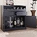 Yancorp Matte Black Grain Wood Textured Contact Paper Vinyl Film Self-Adhesive Wallpaper Shelf Liner Drawer Plywood Peel-Stick Countertop Sticker (17.7