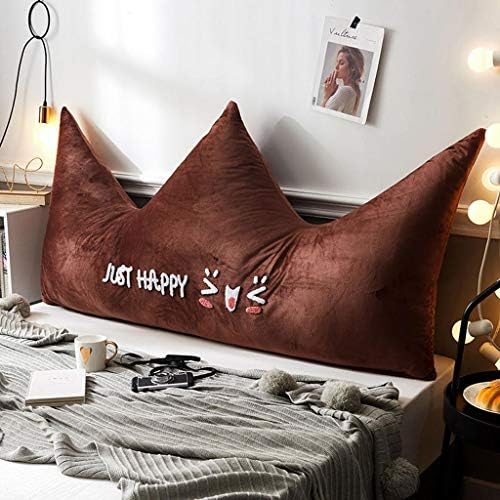 Soft Reading Pillow,Triangle Back Cushion Pillow Headboard Back Cushion Back Support Pillow Soft Upholstered Wedge Pillow Cushion daybed Sofa Bed Office Chair-coffee-180 * 75 * 28Cm