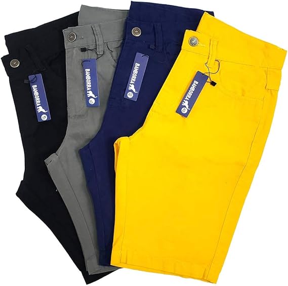 bermuda masculina brim colorida