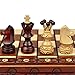 Diplomat European International Chess Set, 32 Wooden Chess Pieces, 20 Inch Chess Board That Folds for Chess Piece Storage
