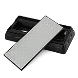Knife Sharpening Stone, Double sided Plate Diamond Coated Whetstone Sharpener With Non-slip Holder For Sharpening & Honing Knives Scissors Chisels Garden Tools (600/1200 grit)