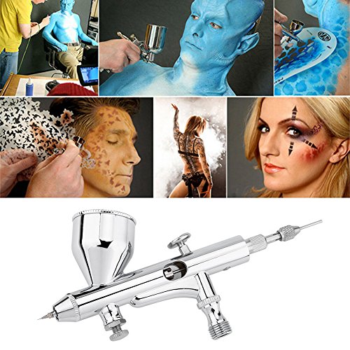 Dual Action Airbrush Kit 0.2mm/0.3mm/0.5mm Needle Art Spray Gun for Cake/Nail /Model