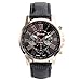 Top Plaza Fashion Women's Analog Watch, PU Leather Band Rose Gold Tone, Black