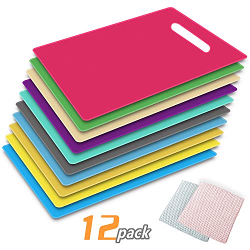 Portable Plastic Cutting Board, Large Plastic Cutting Board Set