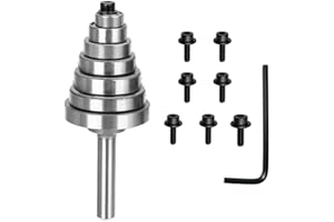 Eyech 7PC Router Bit Bearings Kit Replacement Top Bearing for Router Bit-Inner Dia. 3/16” & Overall Dia. 3/8", 1/2", 5/8", 3/