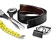 Men's Genuine Leather Dress Belt, Reversible Belt for Men Black/Brown Adjustable Size Up to Size 44