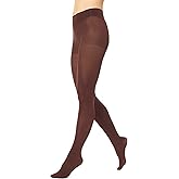 HUE Women’s Super Opaque Tights with Control Top 90 Denier High Waist Pantyhose