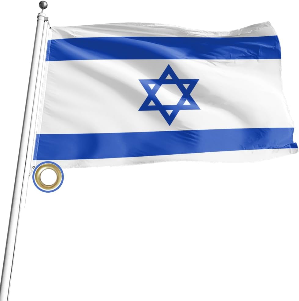 Flags - Israel Flag, 3x5 Ft Israel Flag, Bandera de Israeli Strong Pray, Outdoor Israel Flags Banner Decoration, 100% Polyester Fabric with Brass Grommets, Vivid Color and Fade Proof