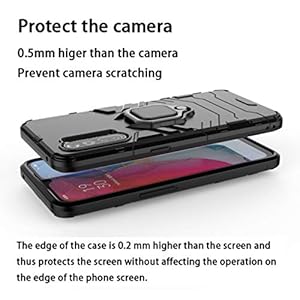 HAOYE Cover per Oppo Find X2 Lite + 2 Vetro Temperato, Armor Custodia con 360 Gradi Girevole Anello e Supporto Magnetico… - immagine 4