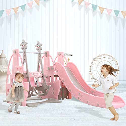 Toddler Climber Swing and Slide Set, 4 in 1 Climber Slide Playset w