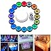 RGB LED Under Table Light Multi Colors Changing Battery Powered Wireless Remote Control Wedding Decoration Lamp for Outdoor Camping Indoor Party Event Birthday Banquet Receptions Illumination