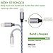 DAZHWA Phone Charger 3PACK (6FT) Nylon Braided Charging Cable Cord USB Cable Charger Compatible iPhone X/8/7/6s/ 6/ Plus/ 5SE/ 5s/ 5c/ 5, iPad, iPod, and More (Silver) …