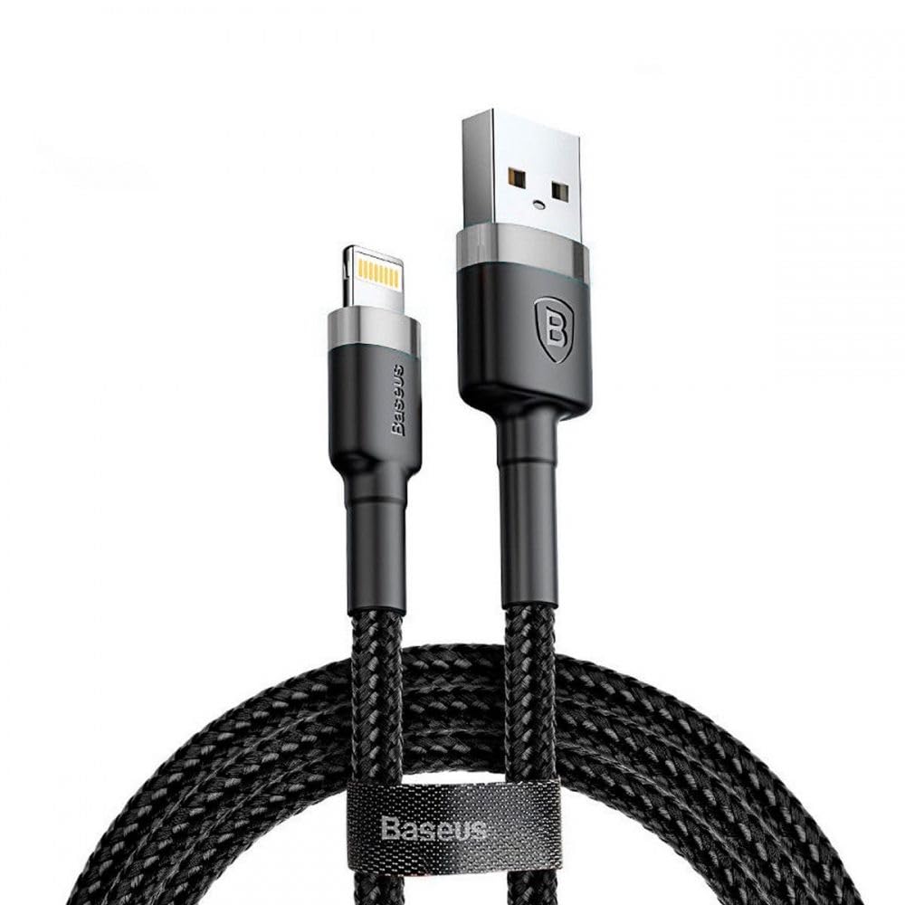 Baseus Cafule Cable - USB to Lightning Cable, 1.5 A, 2 m (Grey/Black)