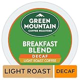 Green Mountain Coffee Breakfast Blend Decaf Coffee, Keurig K-Cup Pods, Light Roast, 32 Count