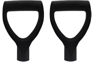 LBTODH 2PCS D Shaped Plastic Grip 32mm/1.26" Inner Diameter Replacement Shovel Handle Black Garden Accessories for Garden Shovel and Camp Shovel