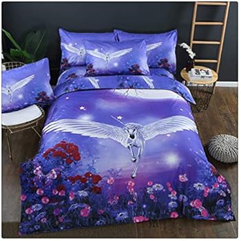Queen Beddinginn Unicorn Bedding Set 3d Printed Mom Child Unicorn