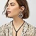 Women's Hollow Round Acrylic Earrings, Fashion Semi Precious Stones Resin Post Dangle Hoop Earrings for Women Girls (Style A- Tortoise Shell) (Style A- Floral)