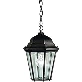 Kichler 9805BK Madison Outdoor Pendant 1-Light, Black