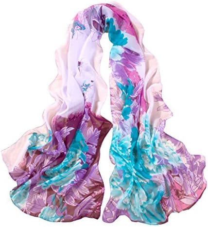 ChikaMika Lightweight Scarves for Women Floral Wrap Shawls Fashion Chiffon Scarves