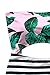 Cupshe Fashion Women's Leaves Printing Stripe Halter One-piece Padding Swimsuit with Cutout (XXL)