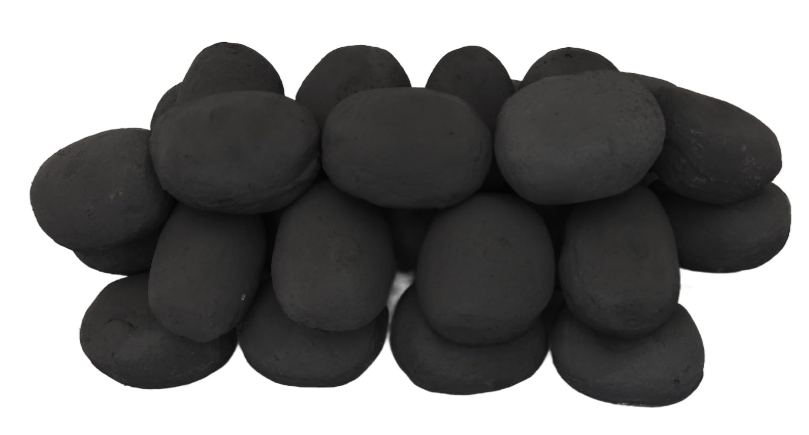 The Stove Wizard 10 Black Ceramic Pebbles Coals Replacement Accessories for LPG Bio Ethanol Gas Fires Electric Fires Realistic Firebed Stones UK-Made 60mm x 40mm x 40mm