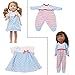 ZWSISU 10PCS Doll Clothes fits 14 inch 14.5inch Doll American Girl Wellie Wishers Dolls