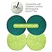 Gladwell, Cordless Rechargeable Electric Mop Replacement Pads, Pack of 2 Cleaner, Light Green and 2 Scrubber Dark Green, Pack of 2