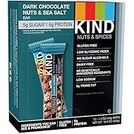 KIND Bars, Dark Chocolate Nuts & Sea Salt, Gluten Free, 1.4 Ounce Bars, 12 Count