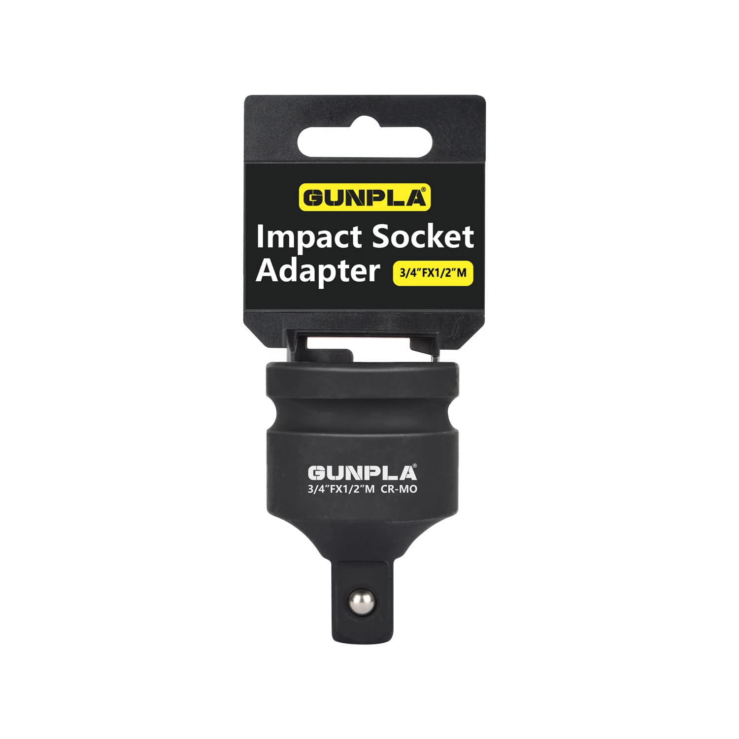 Gunpla Impact Socket Adapter Chrome Molybdenum Steel Adaptor Reducer 3/4 Inch Square Drive Female 1/2 Inch Drive Male, Ball Detent Square End Adapters for Wrenches, Breaker Bars Ratchets