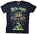 Rick and Morty Ship Dumping Mens Navy T-Shirt X-Large