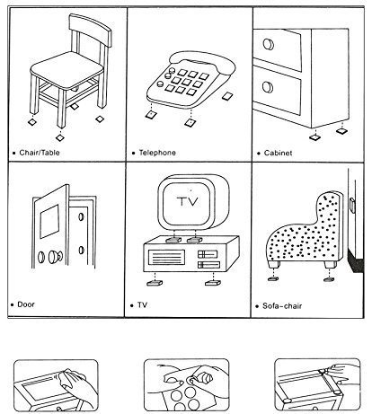 image for ALAZCO Anti-Skid & Scratch Rubber Furniture Protection Pads Kit & Self