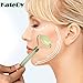 2 Pack Jade Roller Facial Massager, Double Face Neck Eye Healing Massage, Natural Weight Loss Stone Therapy Anti Aging Massager, Fat Loss Slimming Tool Beauty Skin Rollers