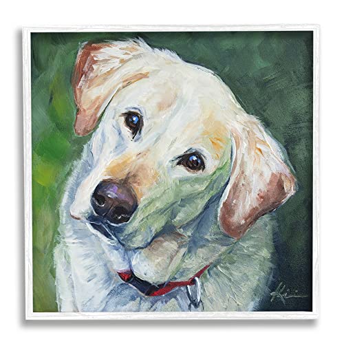 Stupell Industries Labrador Dog Pet Portrait Framed Giclee Art, Design by Linds…