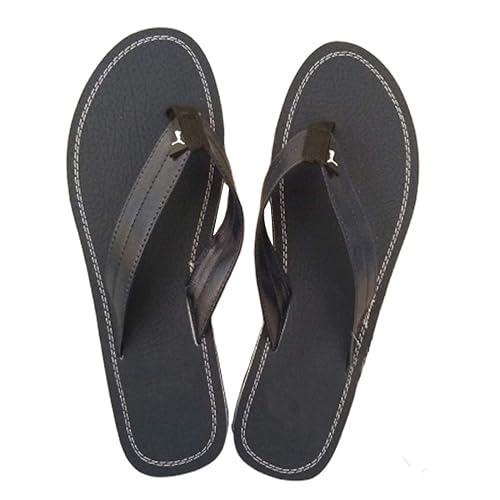 supreme flip flops black