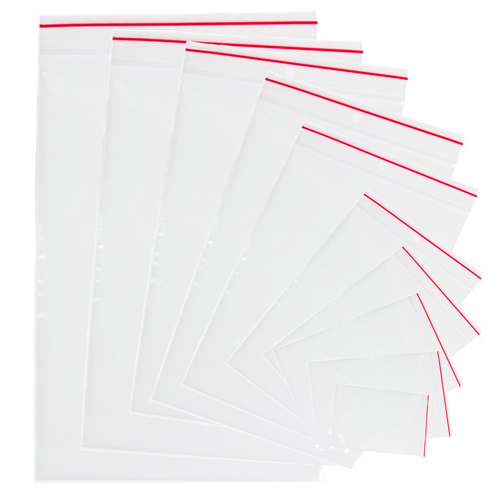 Zip Lock Plastic Bags Clear Grip Self Press Polythene Seal Resealable Lock Bag (1pack - 100pcs.) (30x40cm)