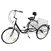 Ridgeyard 6 Speed 24 Inch 3 Wheel Black Color Adult Tricycle Bike Cycling Pedal Cruiser Bicycles Folding Basketthumb 3
