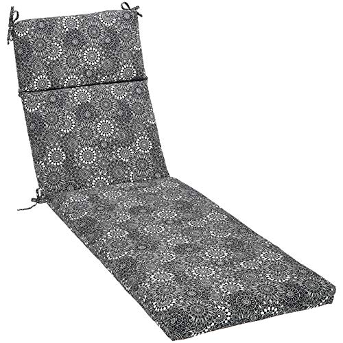 AmazonBasics Outdoor Lounger Patio Cushion Black Floral Pricepulse