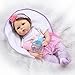Dirance Lifelike Reborn Doll Soft Silicone Full Body Realistic Girl Playmate Doll Vinyl Reallike Handmade Newborn Baby Doll with Clothes 55cm, Kids Gift for Ages 3+ (Multicolor)