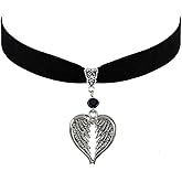 Cicod Gothic Black Velvet Goth Choker Necklace for Women,Cameo Black Choker Crow Skull Pendant Necklace Vintage Collar Skull Necklace Gothic Jewelry