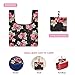LOKASS 5Pcs Reusable Shopping Bag Foldable Grocery Bags Tote Bags,Peony