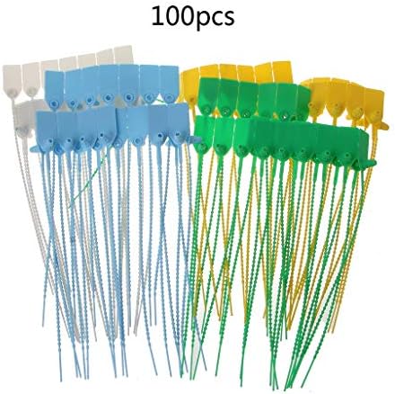 HJH 100PCS Disposable Cable Ties Pull-Tite Security Seals Self Lock Pull Tight Seals