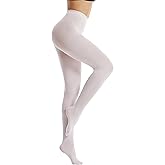 Frola Women's 80 Denier Soft Semi Opaque Solid Color Footed Pantyhose Tights