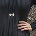 Magcessory Ribbon Bow Magnetic Eyeglass Holder Brooch, Scarf Holder Magnet, Cardigan Closure, Pewter