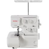 Janome 8002D Overlock Machine - 3/4 Thread Serger Sewing Machine with Differential Feed System for Extra-Smooth Seams, Janome Serger with 1300 Stitches Per Minute and Easy Threading