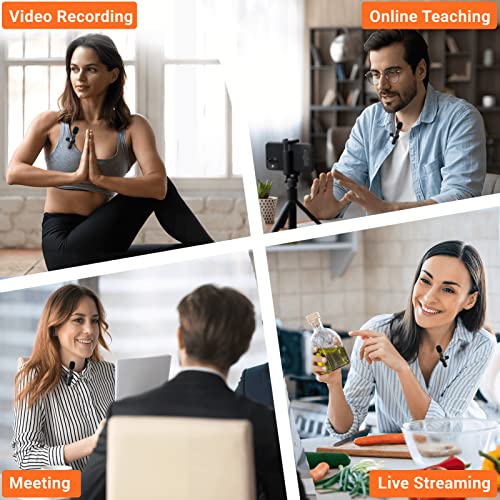 Wireless Lavalier Lapel Microphones for Android - Omnidirectional Condenser Wireless Recording Mic with USB C Microphone for Video Recording Vlog YouTube Tiktok Podcast Interview