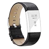 POY Replacement Bands Compatible for Fitbit Charge 2, Genuine Leather Wristbands