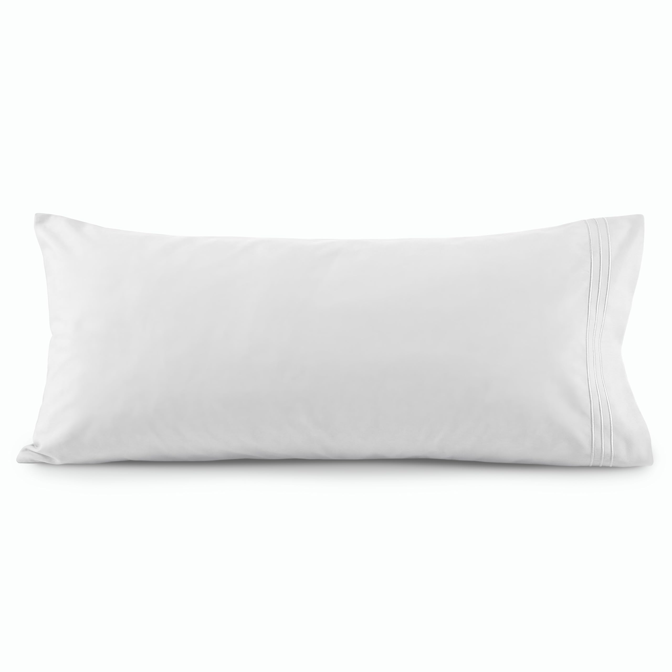 Elegant Comfort Luxury Ultra-Soft 1-Piece Body Pillowcase - 1500 Premium Hotel Quality Microfiber Double Brushed - Wrinkle Resistant, Body Pillowcase Size, White