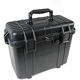 multicomp PRO 16" Weatherproof Equipment Case, made of Polypropylene Plastic, Black with Foam Insert, 16" X 12.5" X 8.5"