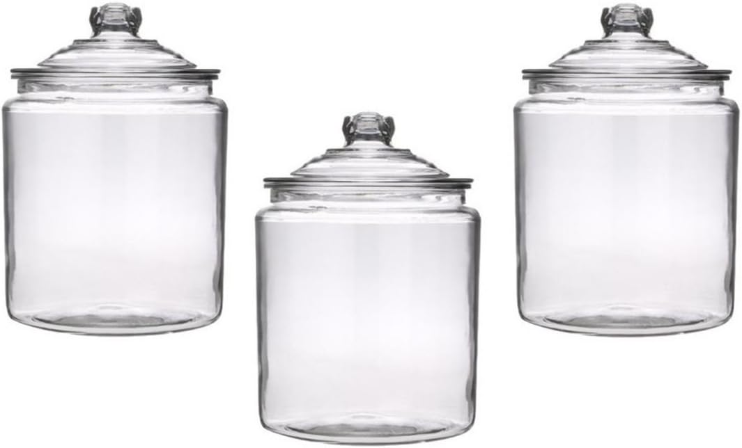 Amazon Com Anchor Hocking 2 Gallon Heritage Hill Jar With Glass Lid 3 2 Gallons Kitchen Dining